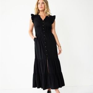 Women's Sonoma Goods For Life Ruffle Sleeve Smocked Maxi Dress